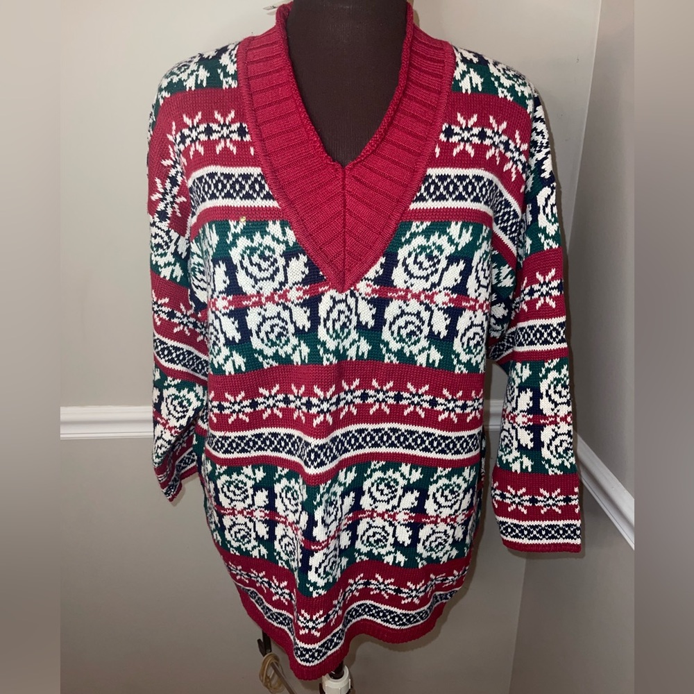 Vintage Lawrence Ciga Fair‎ Isle Sweater Ski Women’s Medium NWT